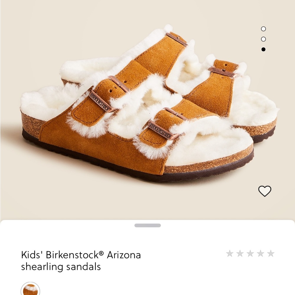 Kids' Birkenstock® Arizona shearling sandals new with box